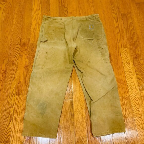 Vintage 60s 70s Carhartt Double Knee Work Pants 44 x 30 Talon Zipper Duck Canvas - Picture 16 of 16